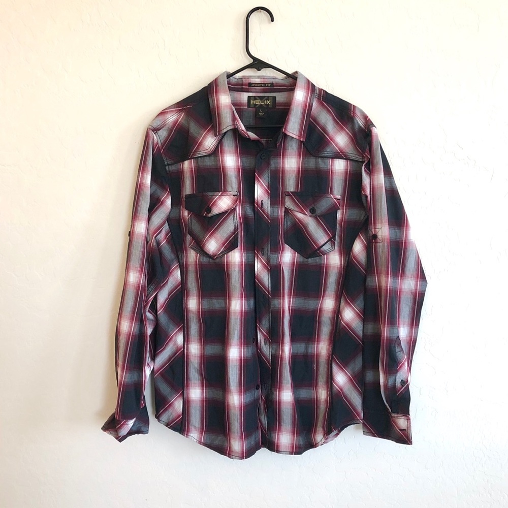 Men’s Plaid Button Down Shirt